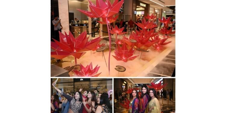 Palladium Ahmedabad Unveils Lotus Whisper Festive Decor with Influencers and HNIs
