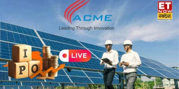 ACME Solar Holdings IPO Opens at Rs 2900 Crore Highlighting Strong Renewable Energy Market