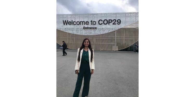 Change Maker and Climate Reality Leader Varsha Rajkhowa at COP 29 in Baku Azerbaijan