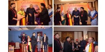 Dr. Basant Goel Honored by Vice President Dhankhar for Philanthropy and Social Welfare