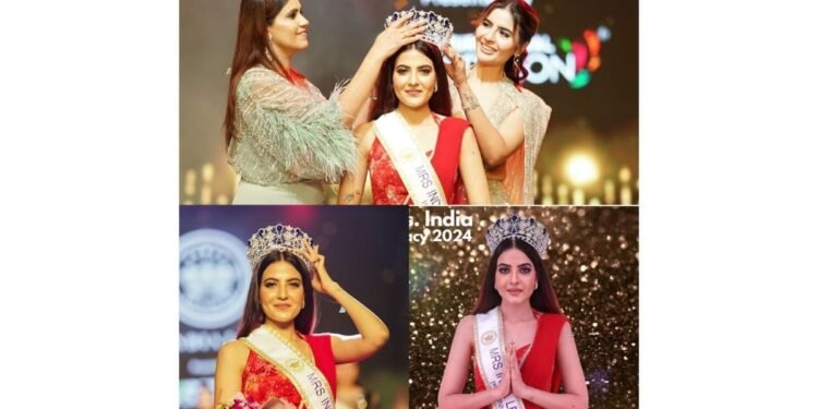 Prerna Kumari won the title of 1st Runner Up at the Mrs India Legacy 2024 beauty pageant held in Delhi