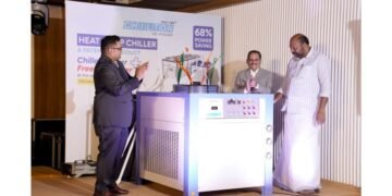 Minister P. Rajeev Launches Chilton’s New Energy-Efficient Free Hot Water Heat Pump Chiller to the market