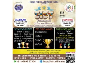 Cube Federation of India and Mindgamez Announce 18th Online Rubik’s SpeedCubing Tournament 2025