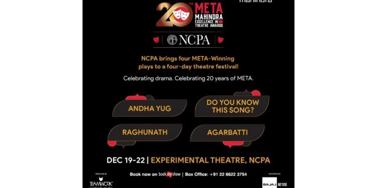 NCPA META Festival To Showcase 4 Award-Winning Plays To Celebrate 20 Years of META