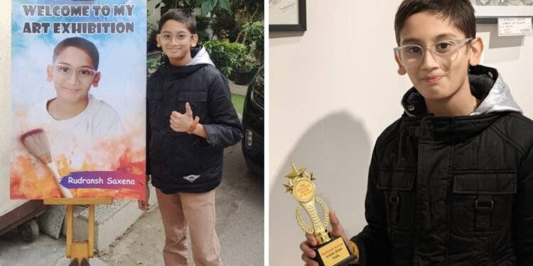 Art Life Gallery Hosts Inaugural Exhibition by 11-Year-Old Prodigy Rudransh Saxena