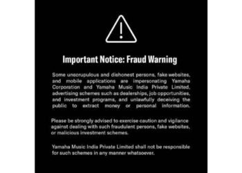 Yamaha Music India Warns Against Fraudulent Investment and Recruitment Scams