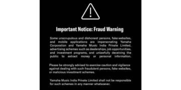 Yamaha Music India Warns Against Fraudulent Investment and Recruitment Scams