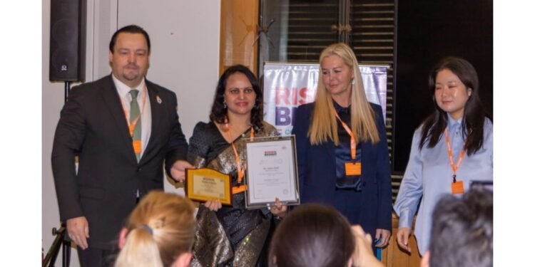 Smita Patil Receives Women Achiever of the Year Award at Rising Bharat Conclave in the UK Parliament