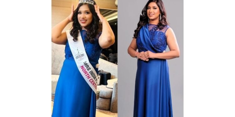 Shruti Jain from Ghaziabad, UP won the title of Mrs. India Planet North Central 2024