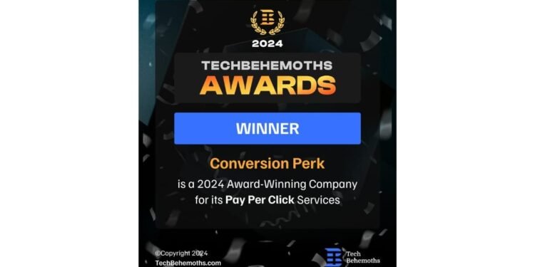 Conversion Perk Crowned 1 in TechBehemoths Awards 2024 for PPC, SEO, and Digital Strategy