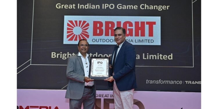 Bright Outdoor Media Honoured As Great Indian IPO Game Changer At The Great Indian IPO Summit and Awards 2024