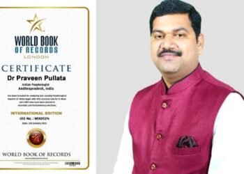Dr. Praveen Pullata enters the World Book of Records