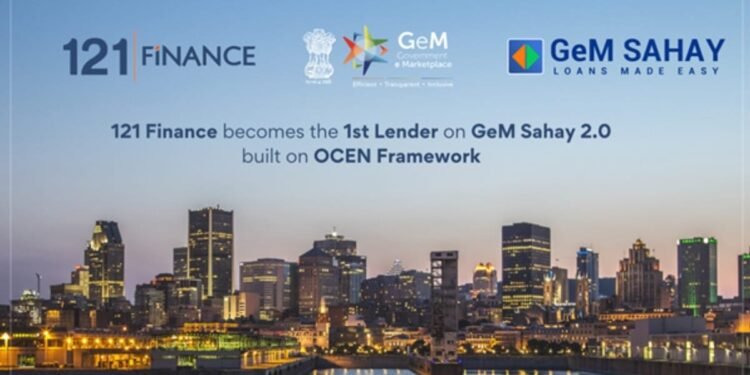 121 Finance becomes the 1st Lender on GeM Sahay 2.0 Built on OCEN Framework