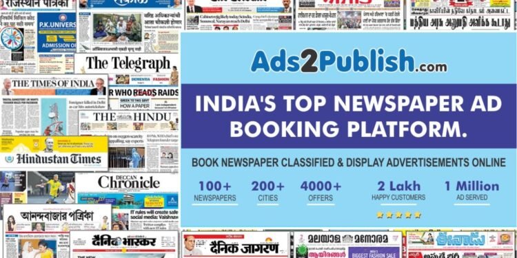 Ads2Publish, India’s Top Newspaper Ad Online Booking Platform achieves a Major Milestone