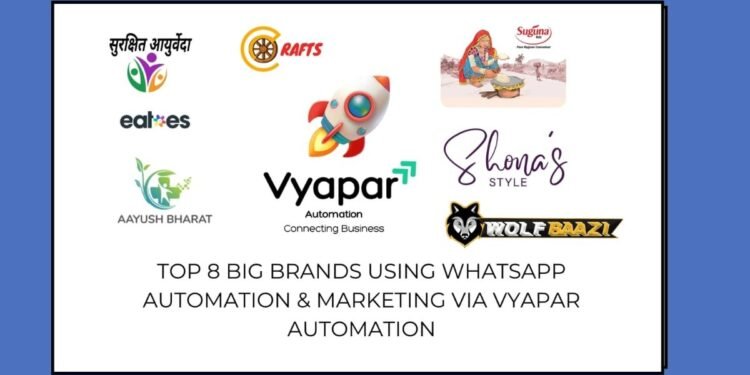 Top 8 Big Brands Using WhatsApp Automation and Marketing via Vyapar Automation