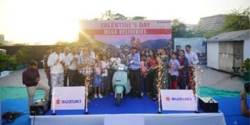 Suzuki Delivers 125 Access 125 Scooters Together in Surat on Valentine’s Day