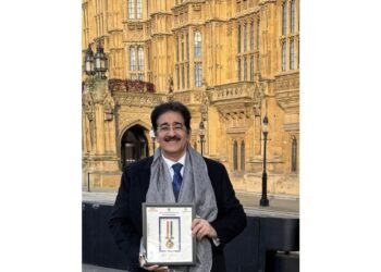 Sandeep Marwah Makes History with Eighth Recognition in British Parliament