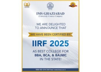 IMS Ghaziabad (University Courses Campus) Earns Prestigious IIRF 2025 Rankings for Excellence in Education