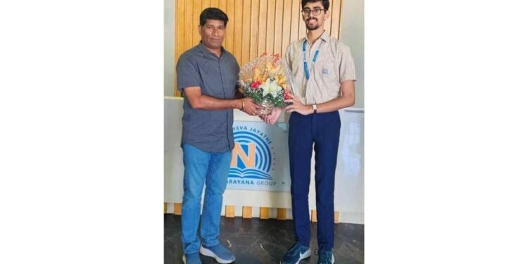 NARAYANA CO – KAVERI BHAVAN student Kushagra Gupta Karnataka State topper in JEE Mains