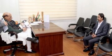 Celebrity Astrologer Ajeet Joshi Meets Defence Minister Rajnath Singh for a Visionary Discussion