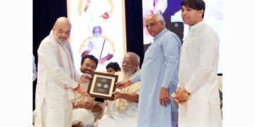 Grand Ceremony Honors Surishwarji Maharaj’s 150th Birth Anniversary: Amit Shah and Pavan Sindhi Pay Tribute