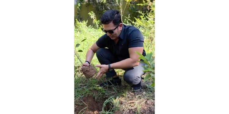 Greenman Viral Desai Creates Pocket Forest at Kapodra Police Station on World Forest Day