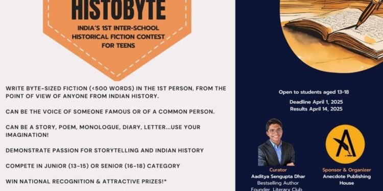HistoByte: India’s 1st Historical Fiction Contest for Teenage School Students Announced
