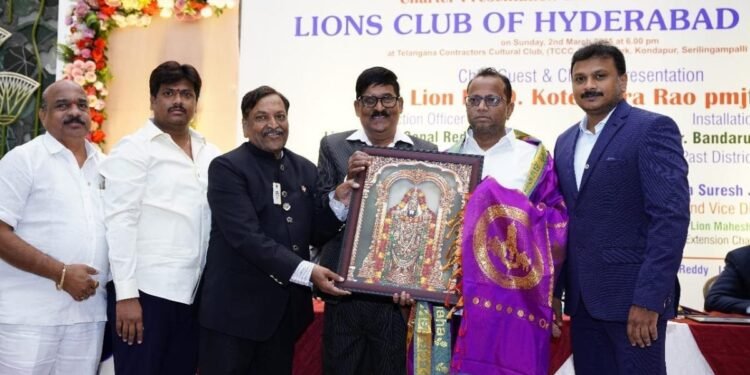 Lions Club of Hyderabad Bhooja Charter Ceremony Marks a New Era of Community Service