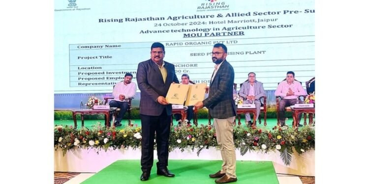 Rapid Organic Signs MOU worth Rs.1200 Lakhs with Government of Rajasthan under ‘Rising Rajasthan’ Initiative