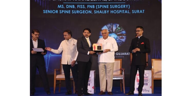 Surat Spine Expert Dr. Gaurav Khandelwal Honored by Gujarat CM for Spinal Care