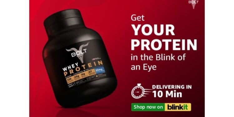 Bolt Nutrition Enters Quick Commerce Space Through Partnership with Blinkit
