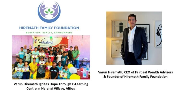 Varun Hiremath Ignites Hope Through E-Learning Centre in Narangi Village, Alibag