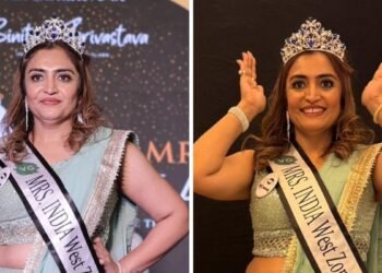 Kalpa Parekh Recently crowned Mrs. India West Zone 2025 At VG Miss.and Mrs. India 2025