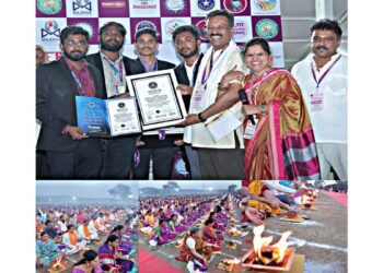 Historic Agnihotra Ceremony Sets Nobel World Record with Participation from 11,111 Households in Dharwad