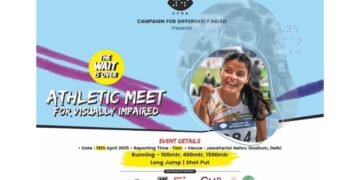 Athletic Meet for Visually Impaired on 19th April 2025 at Jawaharlal Nehru Stadium, Delhi
