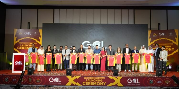 India Shines at Global Celebrity League Launch: Stars and Cricketers Set Dubai Stage Ablaze