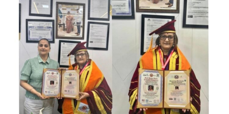 Archana Shailesh Patel Receives Honorary Doctorate degree by HDAC for demonstrating 29 years in literature