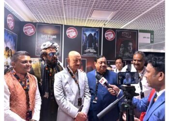 Mr Shekhar Kapur and Mr Anupam Kher inaugurate IMPPA stall at the 78th Cannes Film Festival 2025
