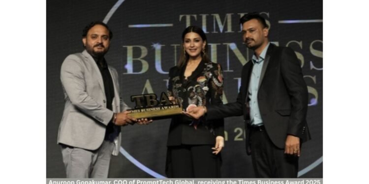 PromptTech Connect Wins Times Business Award 2025 for “Excellent Super App for Enterprise Operations”