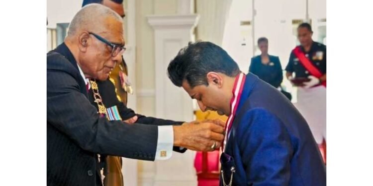 Bollywood singer Sumeet Tappoo awarded Fiji’s highest civilian honour for humanitarian work