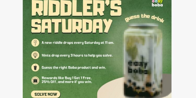 Easy Boba Unveils ‘Riddler’s Saturday’: A Refreshing Twist to Bubble Tea with a Brainy Spin