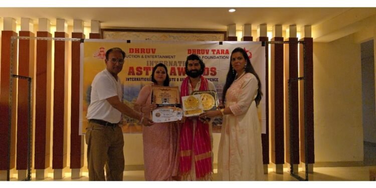 Acharya Kartikey Honored with ‘International Sanatan Dharma Jyotish Ratna Award’ at Global Astrology Summit in Indonesia
