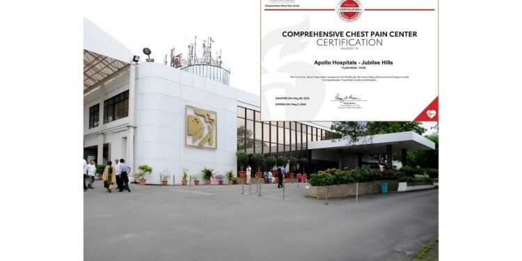Apollo Hospitals Hyderabad Sets New Benchmark with AHA Comprehensive Chest Pain Centre Certification
