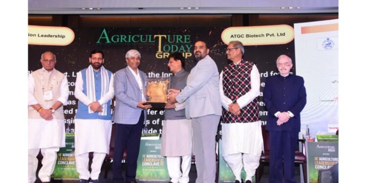 ATGC Biotech Recognised with Innovation Leadership Award 2025 for Transforming Crop Protection through Deep-Tech Innovation