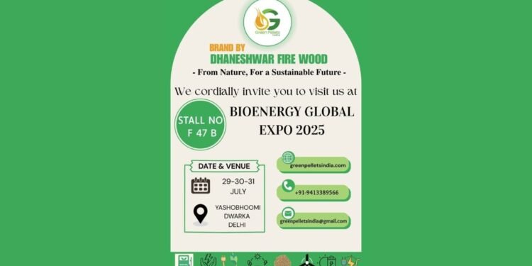 Green Pellets India to Showcase Sustainable Fuel Innovations at Bioenergy Global Expo 2025