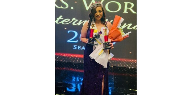 Fatemeh Amirbeygi Crowned Mrs. World Peace 2025 and won the subtitle Goodwill Ambassador (Ravishing) at Mrs. World International Season 3