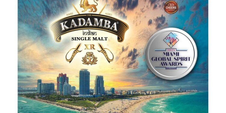 India’s Kadamba Single-Malt Earns Global Recognition at Miami Spirits Competition