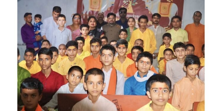 A Birthday Rooted in Service: Abhishek Kumar Tripathi Celebrates with Children and Cows in a Spirit of Devotion