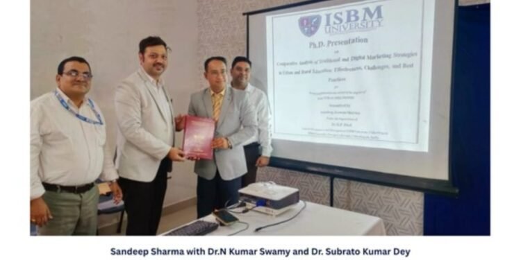 Dr. Sandeep Jeewan Sharma Receives Ph.D. for Path-breaking Research on Education Sector Marketing Strategies