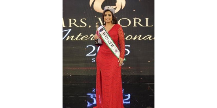 Fashion Designer Saloni Malhotra Crowned Mrs. World International 2025